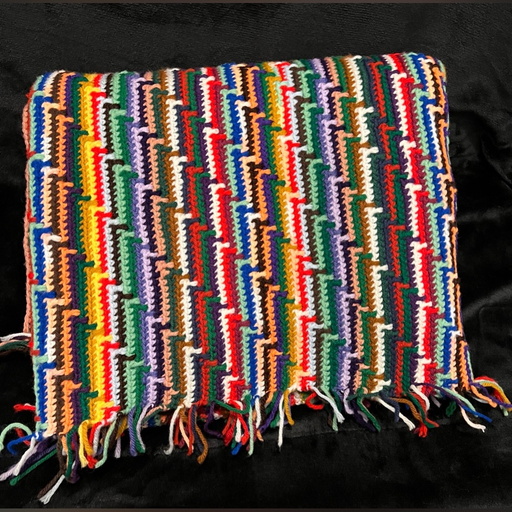Boho Style Hand Crocheted Rug